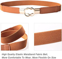 Women Skinny Belt for Dresses Ladies Fashion Elastic Belts Waist Band Cinch Waistband