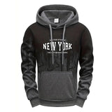 Autumn Winter Mens Tracksuit Casual Printing Splash-ink Hooded Sweatshirts Daily Sports Jogging Clothing Single Piece Tops Pants