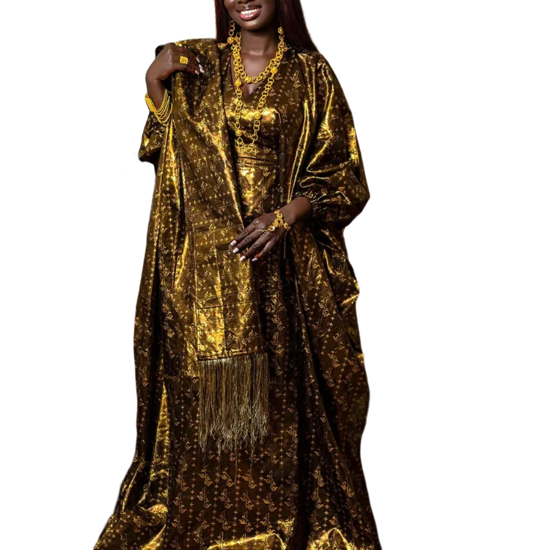 Essential for African Celebrations: Printed Robes and Dresses for Adults, Exuding Elegant Classic Charm Throughout the Seasons