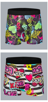 5-pack fashionable men's boxer shorts, comfortable, soft, fashionable, printed, casual and versatile men's underwear
