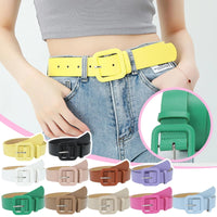 Women'S Trousers Belt Pu Leather Belt For Women'S Dress And Jeans Designer Belt Women Belt Simple Black Belt Female Strap