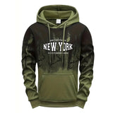 Autumn Winter Mens Tracksuit Casual Printing Splash-ink Hooded Sweatshirts Daily Sports Jogging Clothing Single Piece Tops Pants