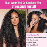 Wear And Go Deep Wave Glueless Human Hair Wig
