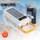 100000mAh Power Bank Large Capacity Built in 4 Cables Detachable Fast Charging Portable External Battery Powerbank for Xiaomi