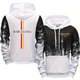 Casual Mens Tracksuit Printing Splash-ink Hooded Sweatshirts Sports Jogging Mens Clothing 2025 Street Single Piece Tops Pants