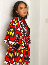 Traditional African Floral Print Rich Bazin Vestidos
