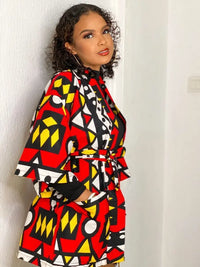 Traditional African Floral Print Rich Bazin Vestidos
