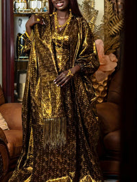 Essential for African Celebrations: Printed Robes and Dresses for Adults, Exuding Elegant Classic Charm Throughout the Seasons