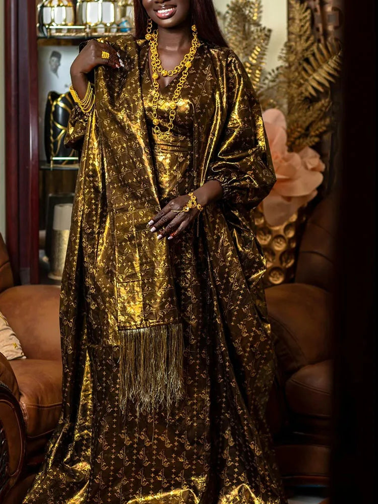 Essential for African Celebrations: Printed Robes and Dresses for Adults, Exuding Elegant Classic Charm Throughout the Seasons