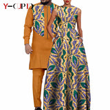 African Dresses for Matching Couple Outfits for Party Vestidos Y23C067