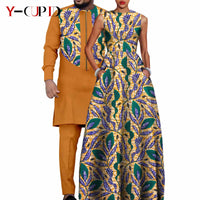 African Dresses for Matching Couple Outfits for Party Vestidos Y23C067