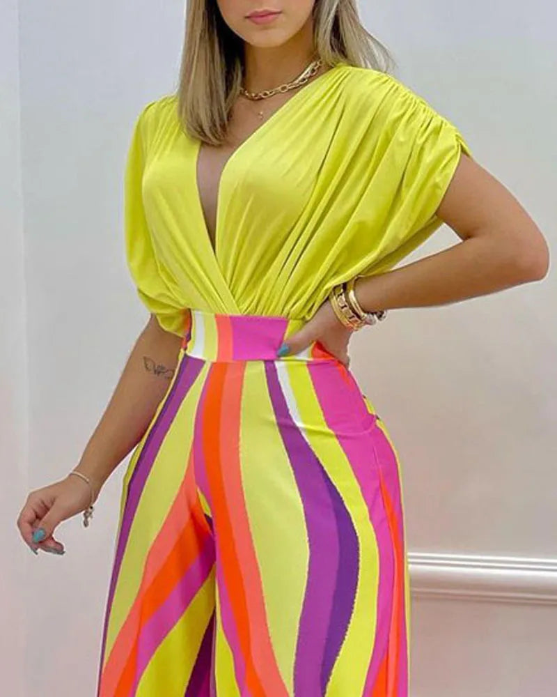 Plus Size Summer Sexy Sleeveless Tops and Pant