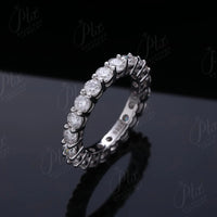 14K 18K Gold Plated Ring S925 Silver Pave Ring White Moissanite Ring