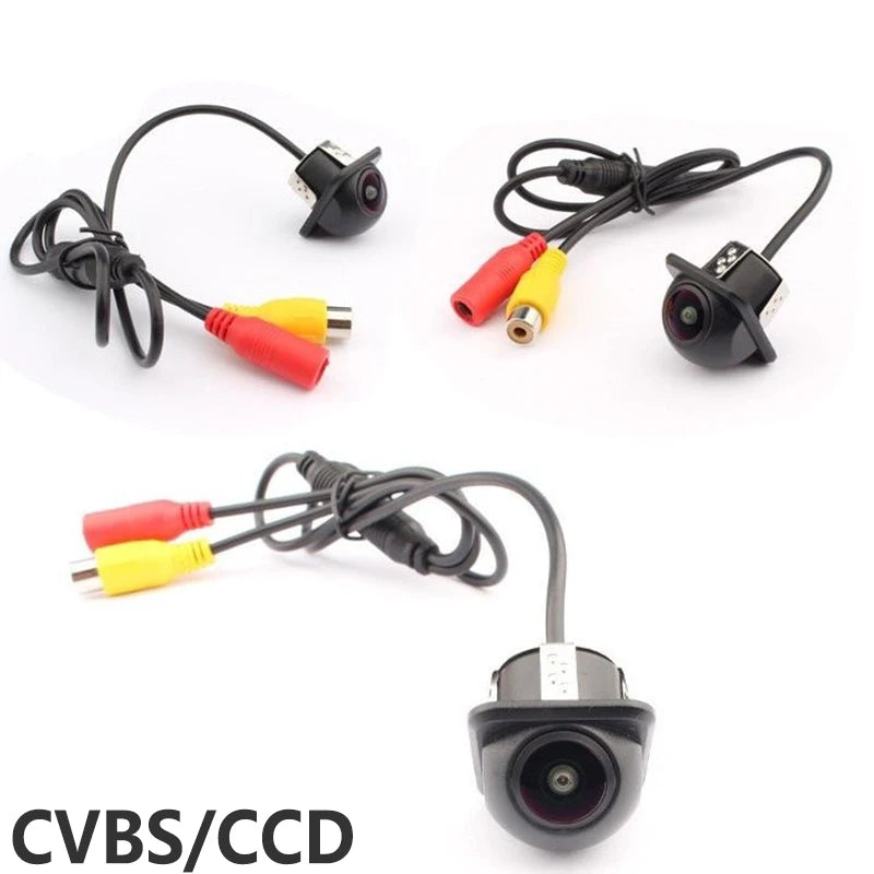 High-definition reversing camera straw hat CCD full-color night vision wide-angle car camera waterproof rear lens