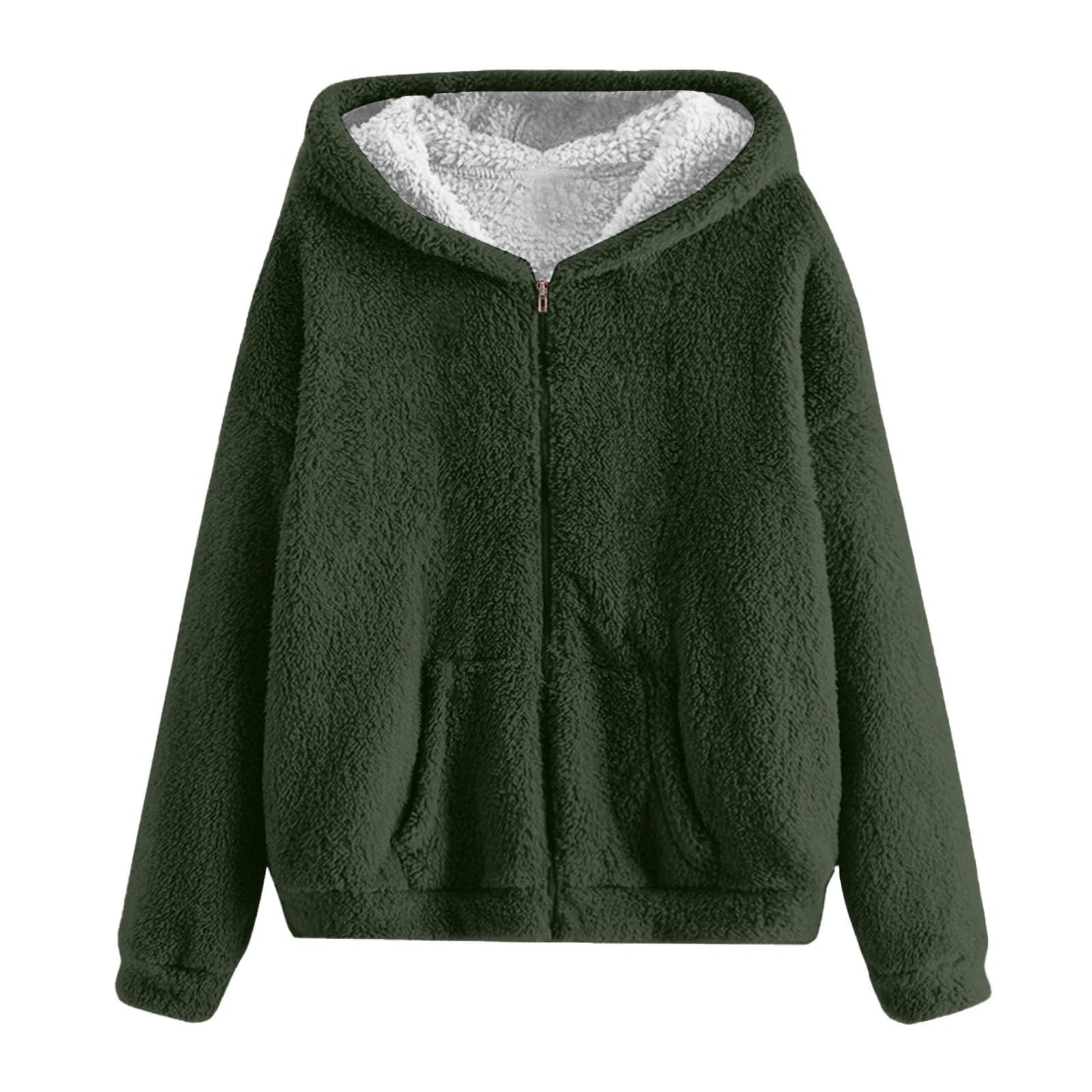 Men's Winter Zipper Hooded Fleece Sweatshirt with Pocket