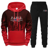 2025 New Mens Tracksuit Casual Printing Splash-ink Hooded Sweatshirts Daily Sports Jogging Mens Clothing Single Piece Tops Pants