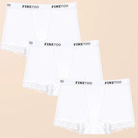 3Pcs Women's Lace Panties Cotton boxer briefs Seamless Sports Boxers Underwear Female Briefs Lingerie Intimate Underpant S-XXL