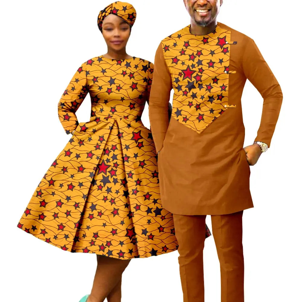 African couple to match outfits Sets - Y22C075