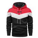 Fitness Mens Hoodies Printing Casual Tricolor Sweatshirts Outdoors Sports Jogging Mens Clothing High Quality Streetwear Tops Gym