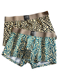 3Pcs/Set Boxers Men's Underwear Geometric Print Panties Casual Fashion Underpant Breathable Male Boxer Shorts Sports Homme Panty