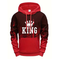 King Printing Mens Tracksuit Splash-ink Hooded Sweatshirts Casual Sports Jogging Mens Clothing Fashion Single Piece Tops Pants