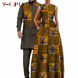 African Dresses for Matching Couple Outfits for Party Vestidos Y23C067