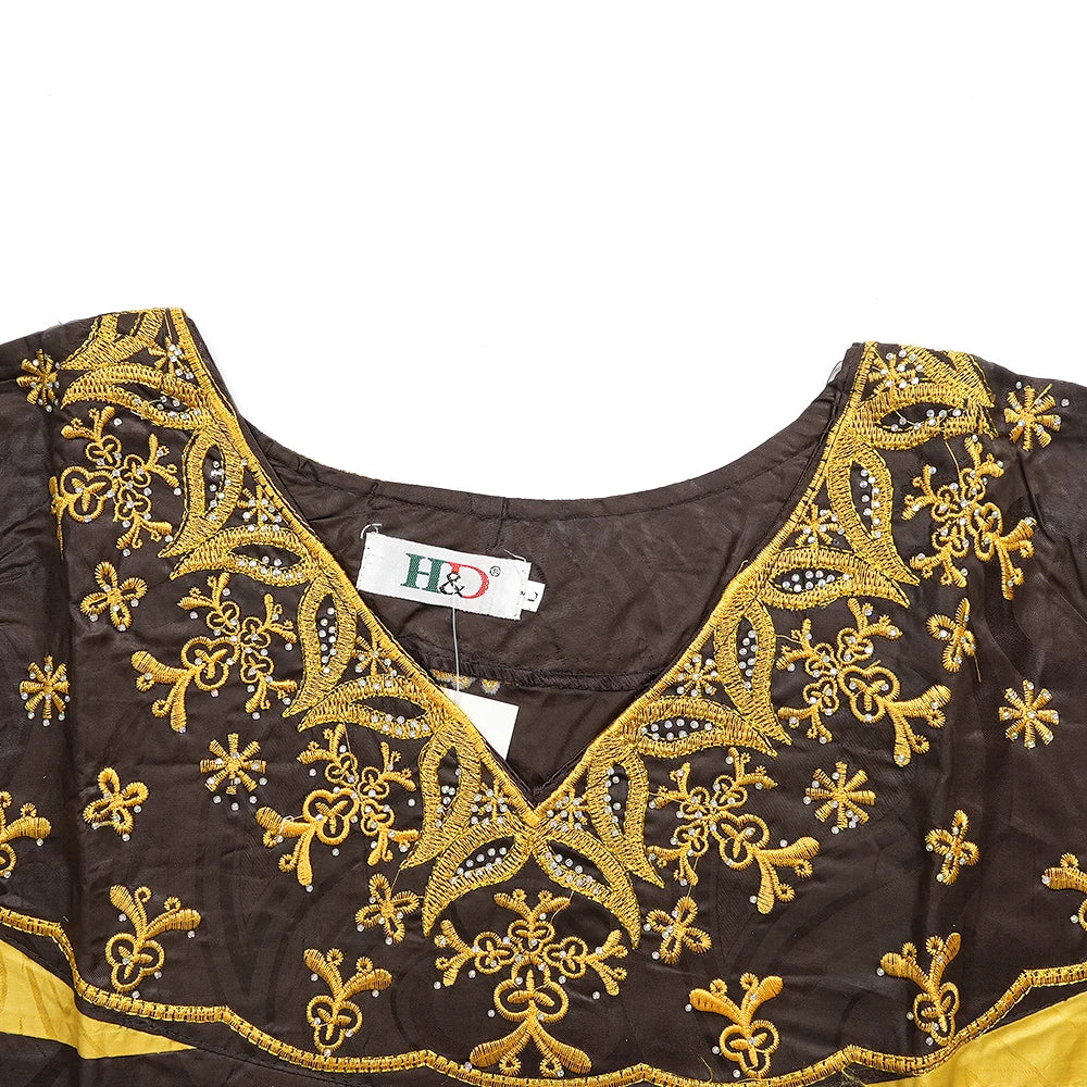 MD African Dresses For Women Embroidery 2PCS Tops Dresses Ankara Rich Robes Traditional Party Wedding Ramadan Church Clothes