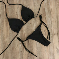 Brazilian Swimsuit Bra Thong Two Pieces Suit