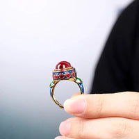 Original ancient gold craftsmanship natural carnelian rings