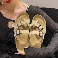 Casual Anti-Skid Flat Fabric Slides