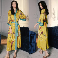 Summer Ice Silk Pajamas Bathrobes