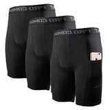 3-piece set of men's boxer shorts M-XXL quick drying black and white sports underwear, sweat absorbing, breathable and fitness