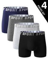 4 pieces of men's sports underwear, soft, breathable and comfortable sweatpants