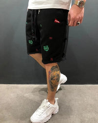 Casual Embroidery  Men Cargo Jogging Shorts