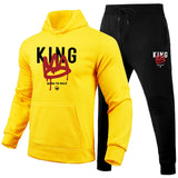 Hot Sales Mens Tracksuit Print Casual Hooded Sweatshirts 2 Pcs Set Outdoors Sports Jogging Mens Clothing Fashion Streetwear 2025