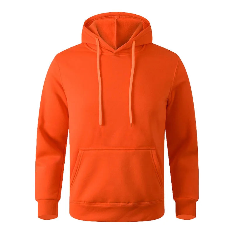 iCool Solid Color Versatile Men Hoodie