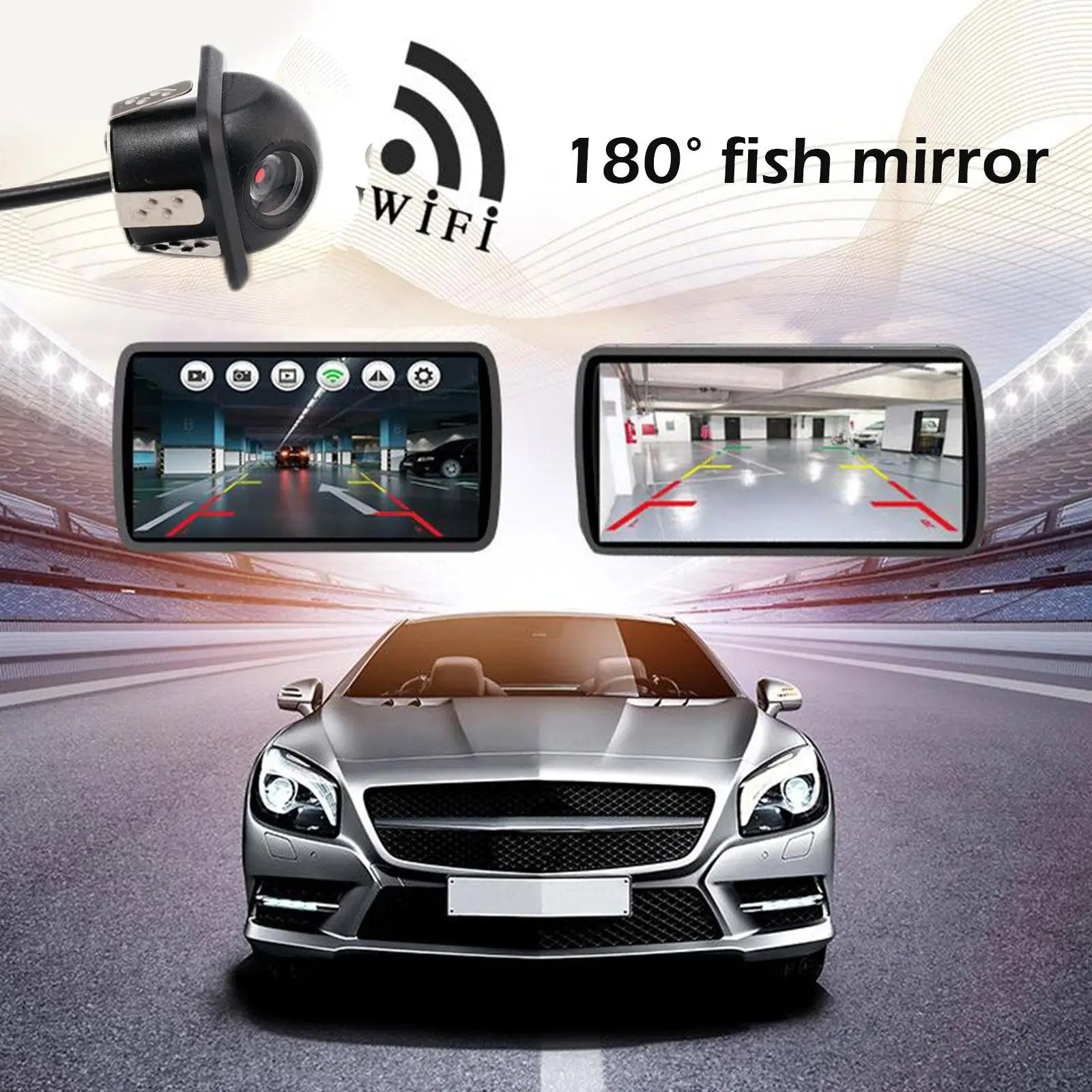 High-definition reversing camera straw hat CCD full-color night vision wide-angle car camera waterproof rear lens