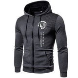 Casual Men's Hoodies Printing Daily Zipper Jacket Outdoors Sports Jogging Mens Clothing Autumn Winter Round Dot Sweatshirts Coat