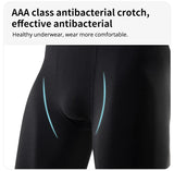 5/10 Piece Set Of Men's Solid Color Classic Long Underwear Quick Drying Youth Sports Comfortable Elastic Casual Boxer Shorts