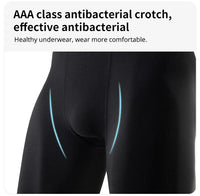 5/10 Piece Set Of Men's Solid Color Classic Long Underwear Quick Drying Youth Sports Comfortable Elastic Casual Boxer Shorts