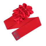 Women Fashion Floral Wide Elastic Belt Casual Trendy Waist Band Chic Ladies Dress Cummerbands Skirt Dress Coat Decor Accessories