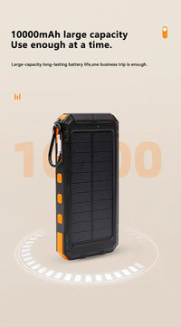 Brand-New 200000mAh Solar Power Bank Portable Large Capacity Charger Compatible with IOS Android USB-A and USB-C Fast Charging