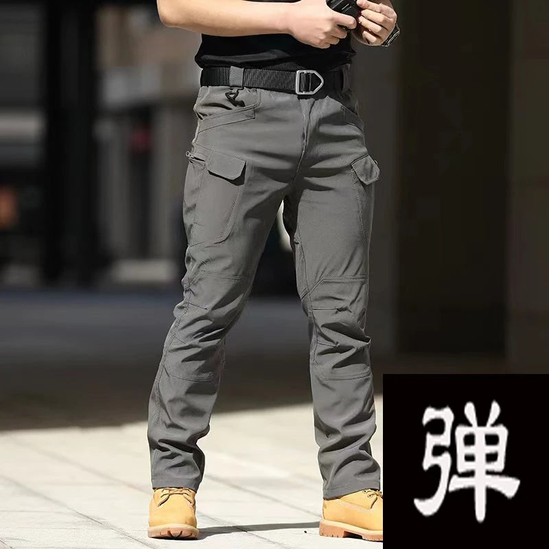 Men's M-5XL Autumn Spring Fall Elastic Camping Hiking Trekking Finshing Hunting Pants Outdoor Cycling Tactical Cargo Trousers