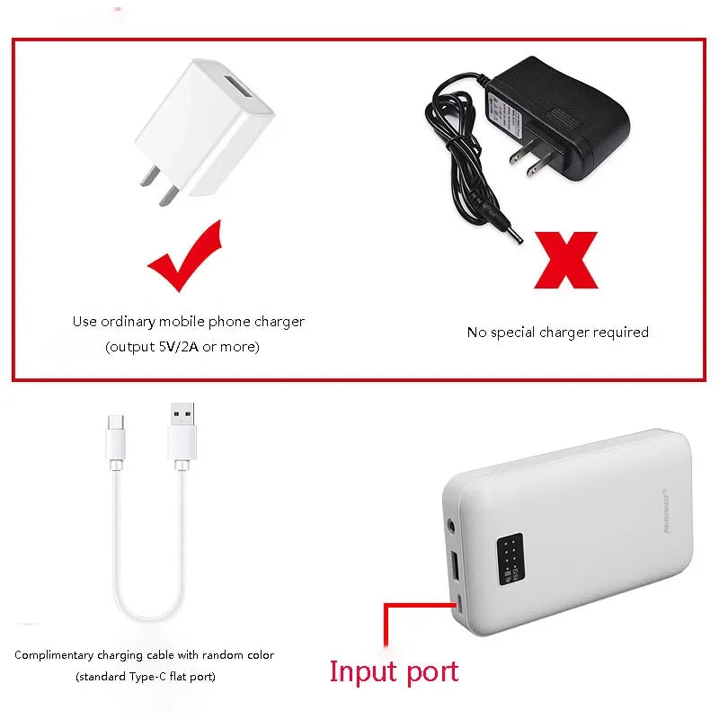 18000mAh Power Bank 12V DC Output Portable Charger Powerbank for iPhone Xiaomi Cooling Fan Heated Vest Jacket External Battery