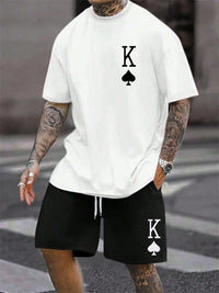 Men's Short sleeved King Printed Set