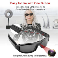 Glasses Camera HD 1080P Video Take Photo Outdoor Video Recorder Cycling Wearable Protable Mini Camera One Button Control