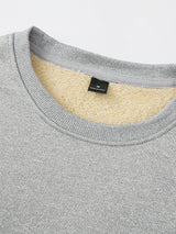 Men's winter sportswear set; warm fleece round neck sweatshirt and men's drawstring sport pants