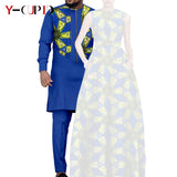 African Dresses for Matching Couple Outfits for Party Vestidos Y23C067