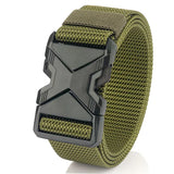 The New Men's 125cm Buckle Belt Nylon Braided Lightweight Breathable Daily Commuter Men's Belt