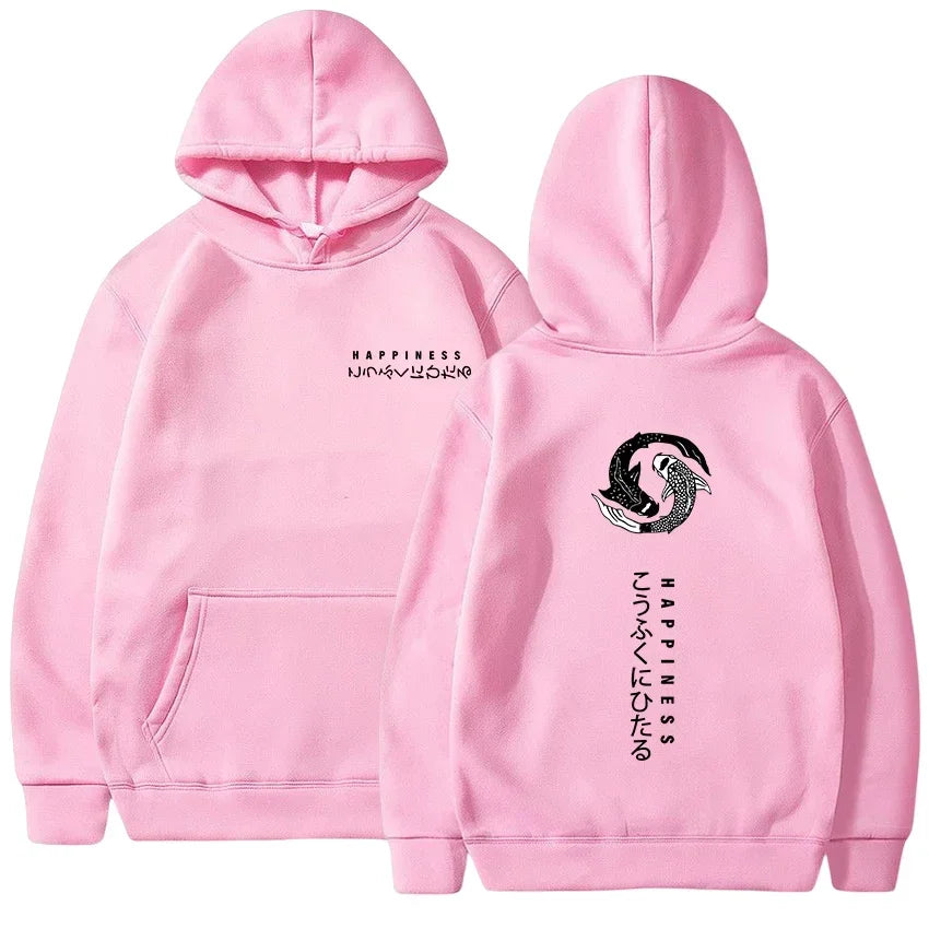 New Trendy Print Versatile Men Hooded Sweatshirt